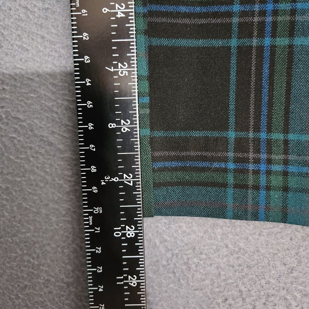 LOFT Outlet Pants Women 12 Green Tartan Plaid Mid Rise Skinny Ankle - Picture 9 of 12